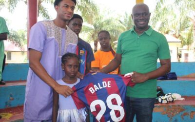 Visita do futebolista guineense Alejandro Baldé